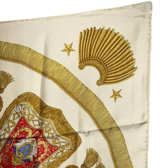 HERMES Carre 90 100% Silk Square Scarf POSTE ET CAVALERIE - Picture 6 of 16